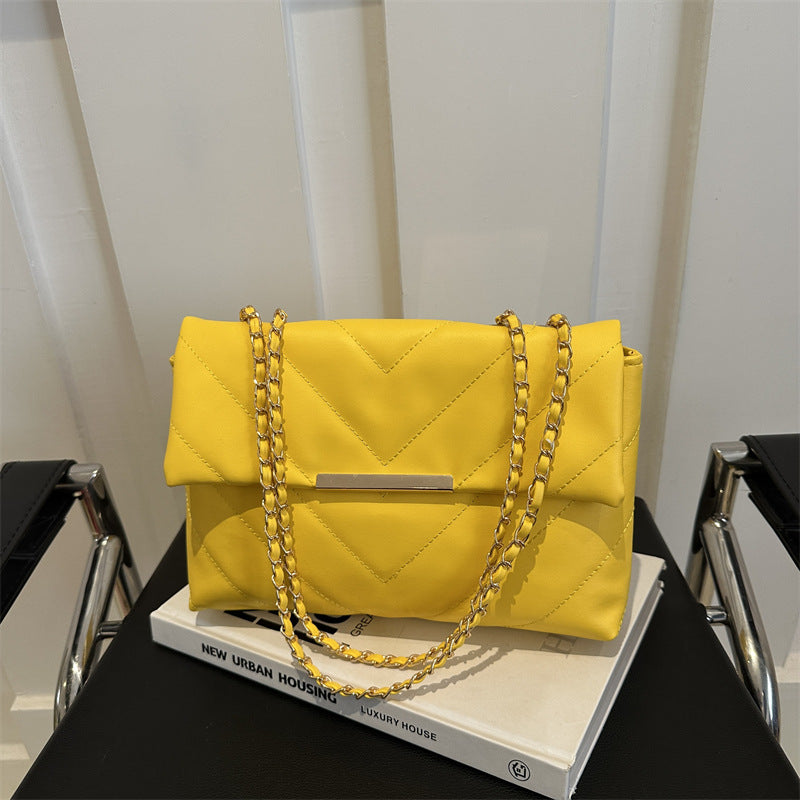 Bag Women's 2024 Textive New Crowdsourcing Women's Diamond Plaid Chain Bag Simple Casual Fashion Shoulder Crossbody Bag