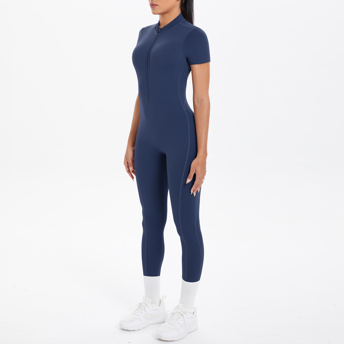 Sexy Backless Bodycon Scrunch Jumpsuit Raises Butt Women Dance Fitness Overalls Push Up With Chest Cushion Yoga Sport Jump Suit