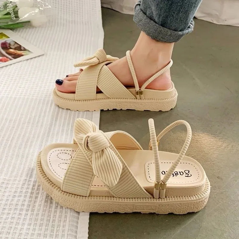 Sandals Women's 2022 New Fashion Summer Temperament New Fashion Platform Roman Flat Shoes Outdoor Beach Sports Comfort Shoes