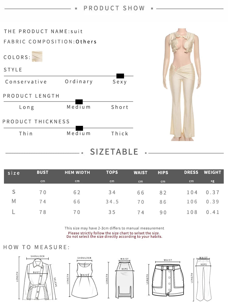 Weird Puss Wire Folds 2 Piece Set Women Chic Y2K Hollow Sliky Tank Tops+Shirring Pants Female Trend Sexy Street Matching Suits