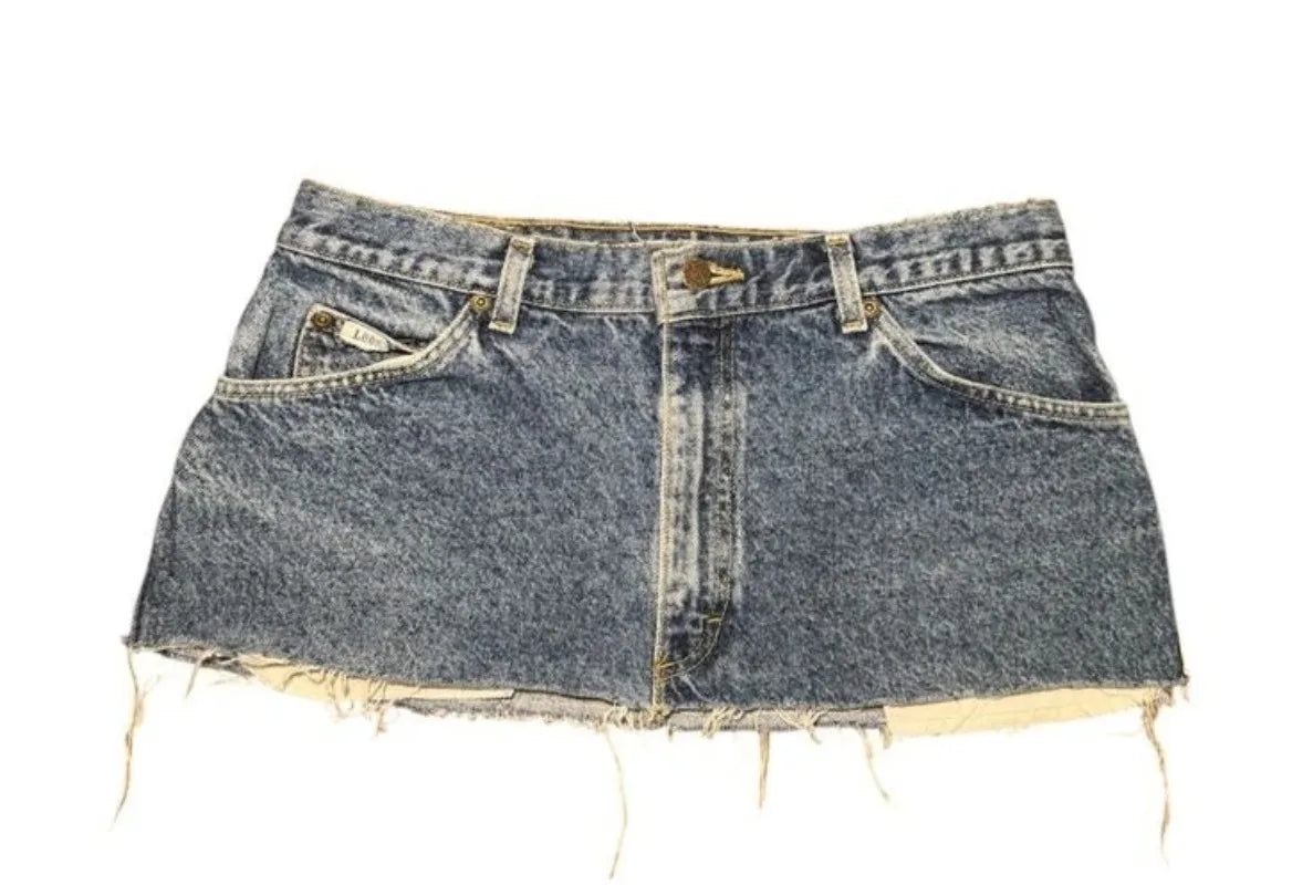Applique Print jeans Short Skirt Goth Street Hip-hop Harajuku Vintage High Waisted Y2k Mini Skirt Sexy Loose Casual Women Skirt