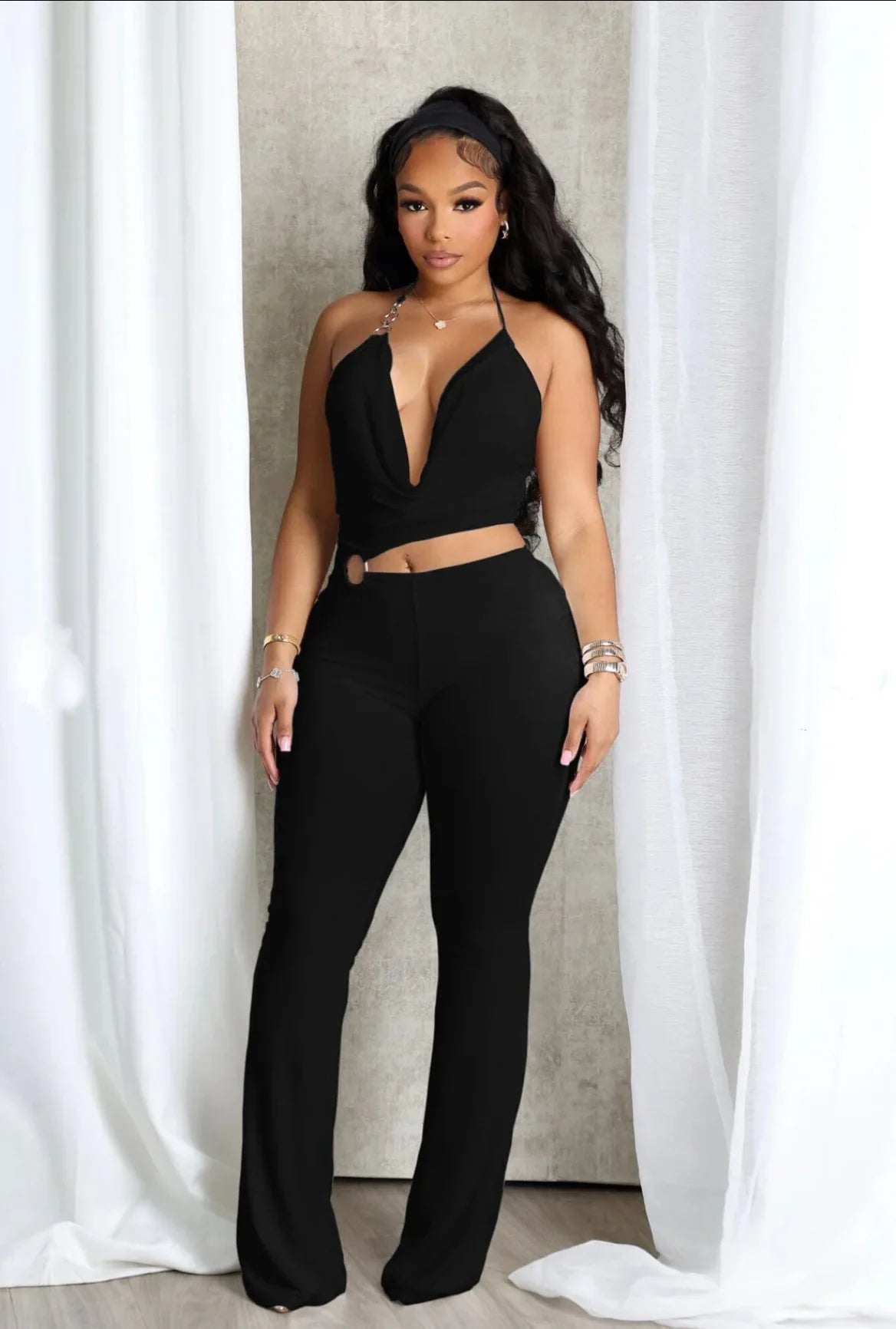 HLJ&GG Y2k Sexy Bodycon Jumpsuit for ladies Halter Sleeveless Backless Hollow Out Rompers, Streetwear Overalls 2025 Summer