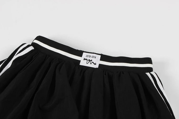 STYLISH LADY Lace Letter Printed 2 Piece Set Women Short Sleeve Crop Top and Mini Skirt Suits 2025 Summer Sexy Club Party Outfit