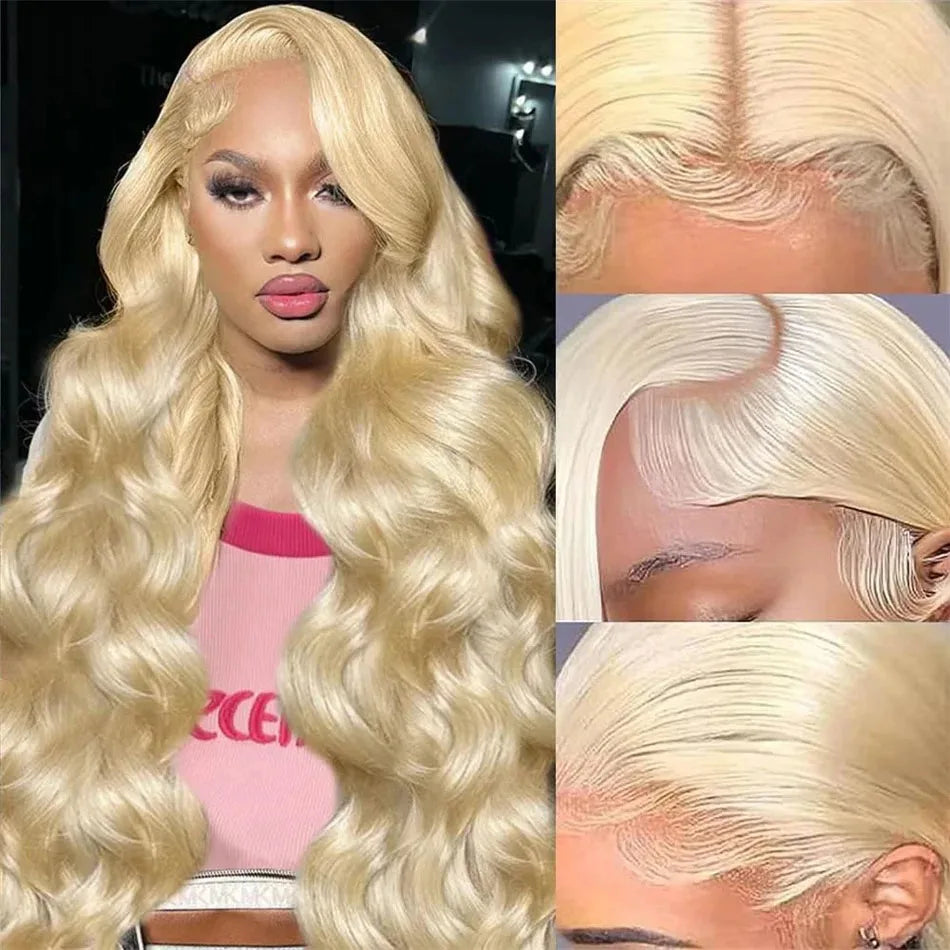 36 40 Inch 613 Honey Blonde Body Wave 250 Density 13x6 HD Lace Front Human Hair Wigs 13x4 HD Lace Frontal Wig for black women