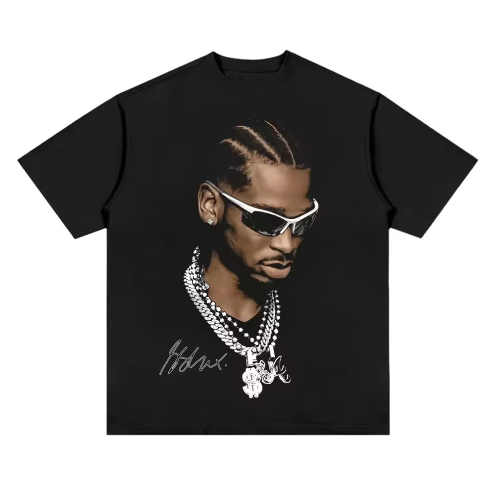 American Professional Basketball Star Sports Tee Shirt Homm Men Clothing Short Sleeve Oversize Printing Pullover T-shirt