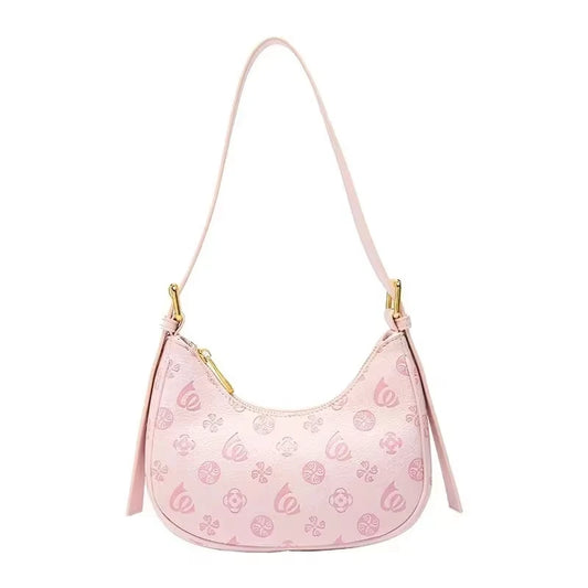 Trendy Pink Underarm Bag 2025 - Summer Women's Shoulder Bag, Cute Lawson Commuter Purse with Top Handle