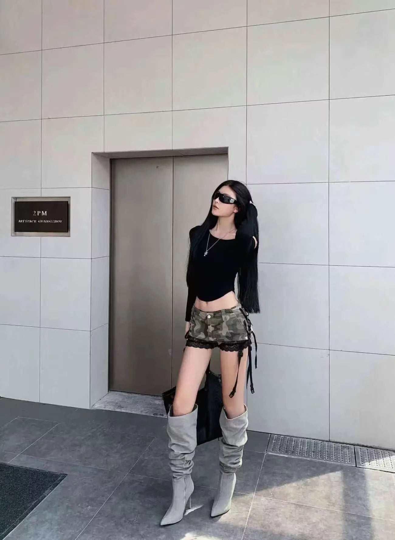 Summer Gothic Vintage Lace Up Slim Camouflage Lolita Shorts Skirts Women Kawaii Aesthetic Y2k A-line Package Hip Short Skirt