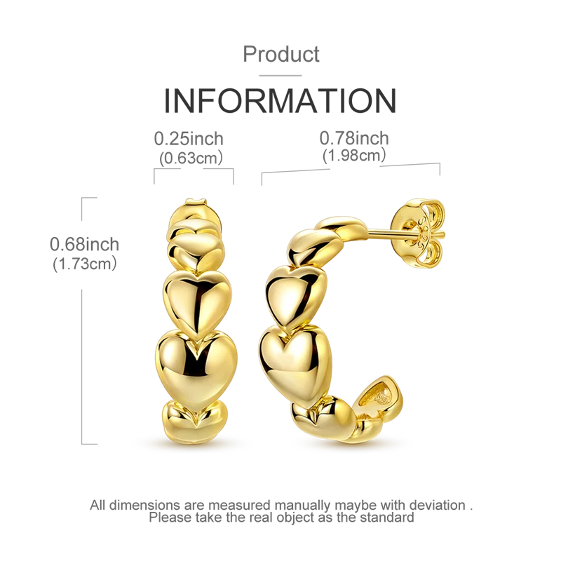 Fashion Gold ladies Hoop Earring 925 Sterling Silver Sparkling Zircon Round Ear Stud Earrings Fine Jewelry Lover Anniversary Gift