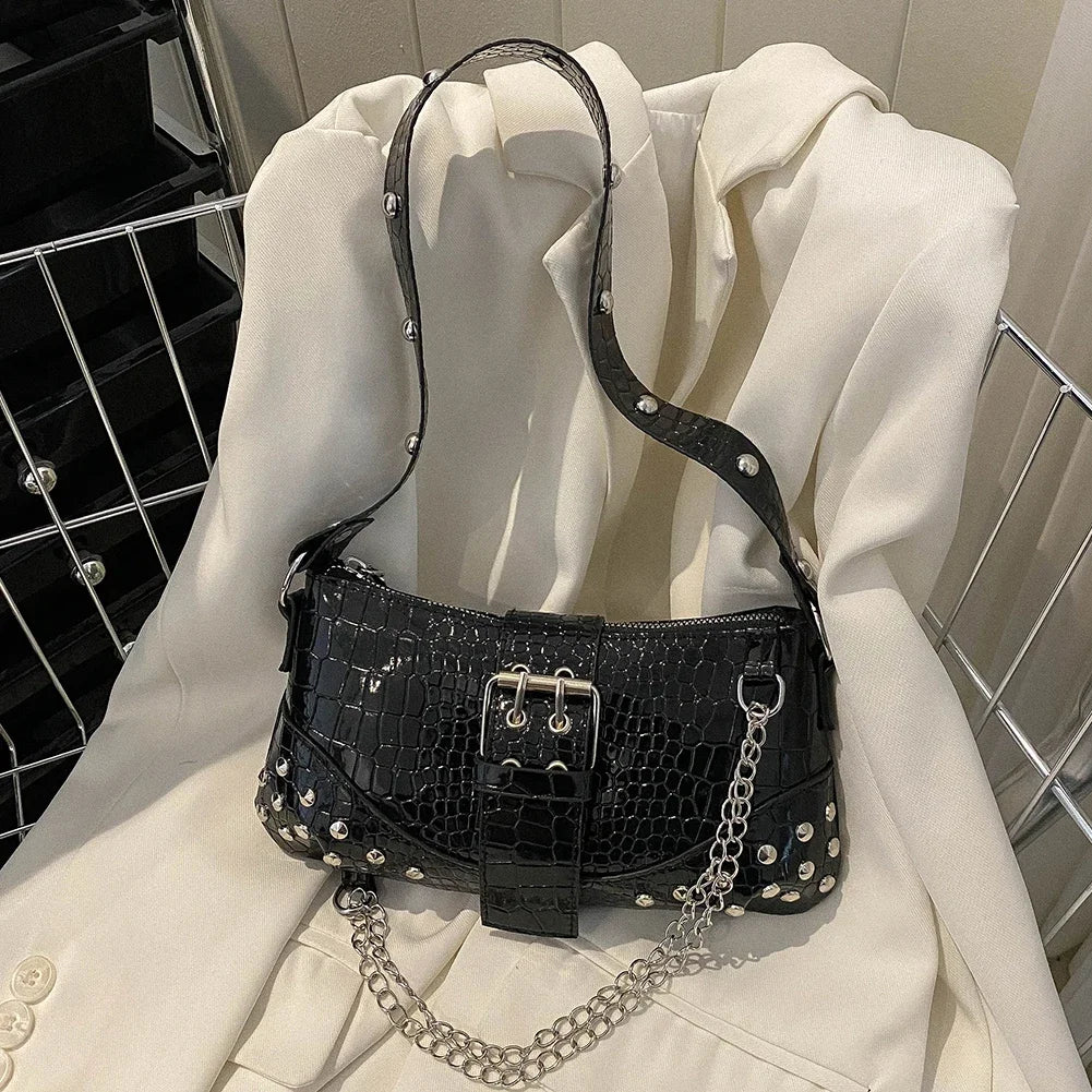 Fashion Women Shoulder Bag Y2K Armpit Bag Luxury Design Bag Pleated Underarm Bag Solid Color Messenger Bag Purse Hobos Handbags