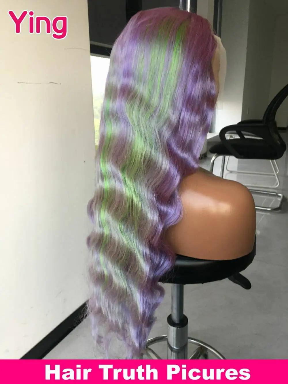 Ying Body Wave Lavender Purple 13x4 Lace Front Human Hair Wigs 13x6 Lace Frontal Wig Pre Plucked Brazilian Remy 613 Wig