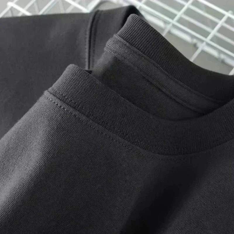 Godspeed Technology Gaze Skull Print High-quality Double-cotton Casual Short-sleeved T-shirts for Men and Women in Summer 2025