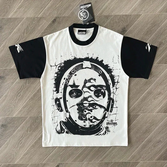 HS 777 Path 2 Paradise Tee Portrait patchwork short-sleeved T-shirts for men and women