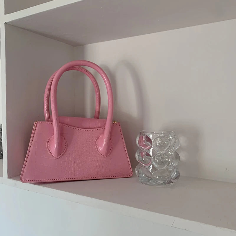 Fashion Pink Small Square Women Clutch Purse Handbags New Simple Ladies Messenger Bag Solid Color Female Shoulder Crossbody Bags