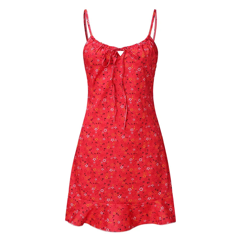 Women's Sexy Casual Home Small Floral Camisole Dress Summer Comfortable dress