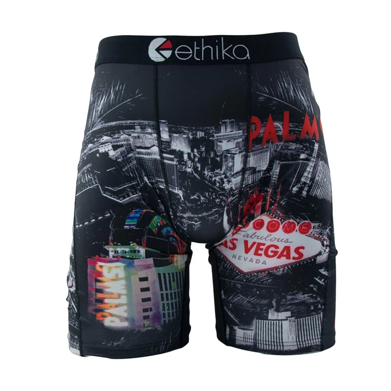 ETHIKA 1Pcs Sexy Men Underwear Boxers Breathable Man Swimming Underpants Plus Size S-3XL Mens Panties Trunks Men's Boxer Briefs