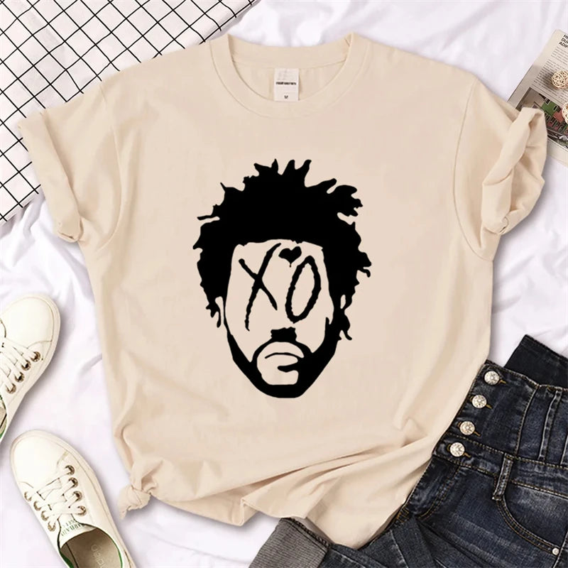 The Weekend Japanese Printed Women's T-shirt Japanese Harajuku Short Sleeved Top T-shirt Y2K Clothing