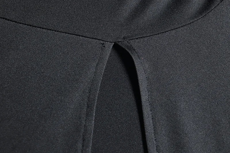 Weird Puss Ruched Asymmetry Dress Women Diagonal Collar Skinny Full Sleeve Ruffles Slits Hem Midnight Hottie Club Trend Outfits