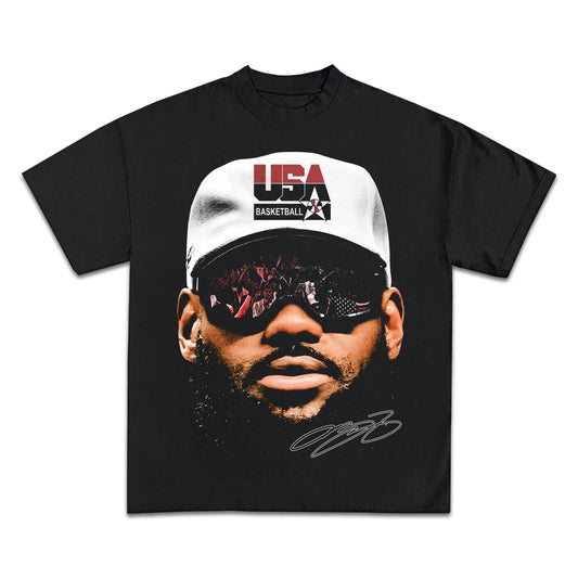 LeBron James Basketball Star T Shirt Men Women Short Sleeve Cotton Tees American Vintage Brand T-shirts Summer Tops Streetwear