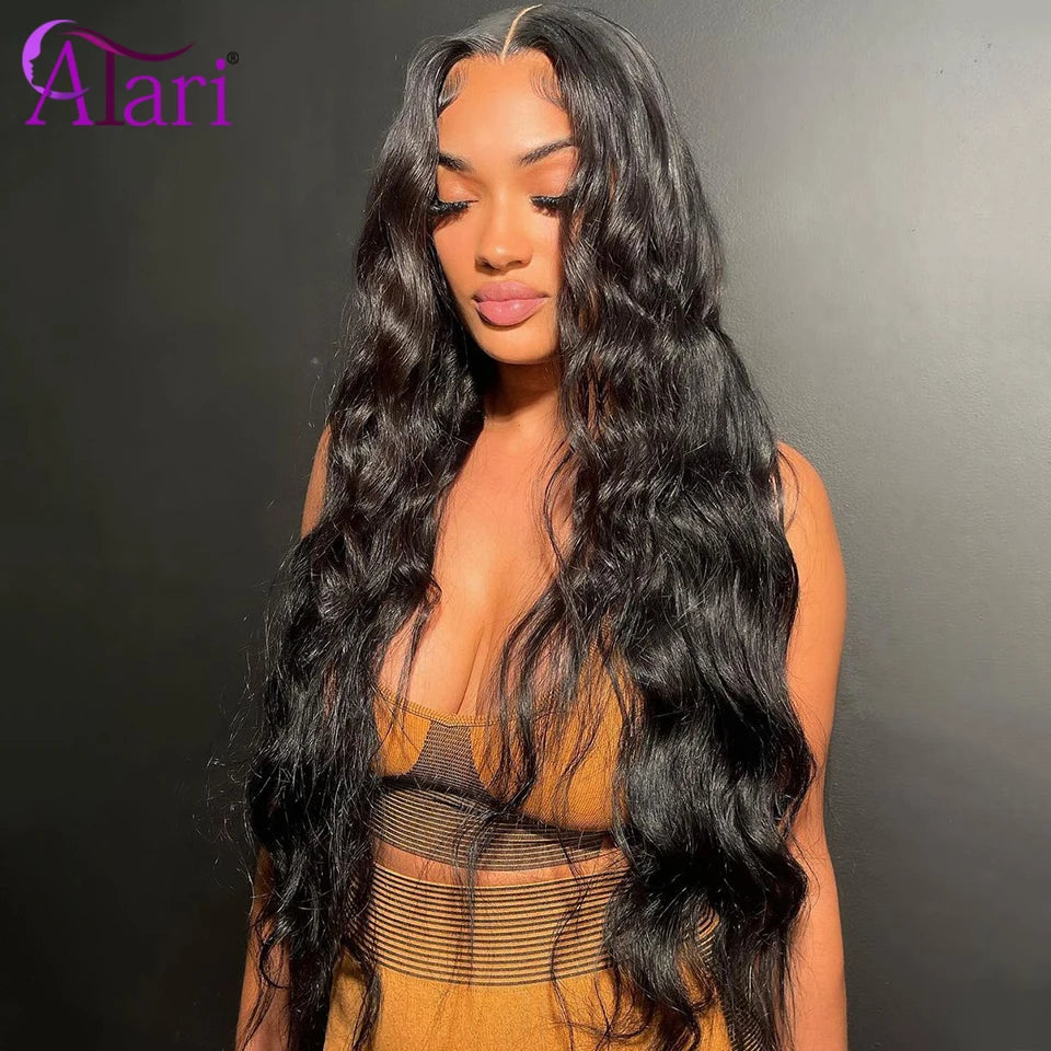 Blue Transparent 13x6 Lace Frontal Human Hair Wigs Brazilian Highlights Body Wave 13x4 Lace Front Wig Pre Pluck 5x5 Closure Wig