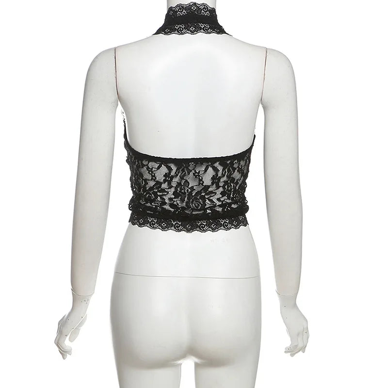 HLJ&GG Sexy Lace Hollow See Though Two Piece Sets Women V Neck Spaghetti Strap Slim Crop Top + Shorts Outfits Fashion Streetwear