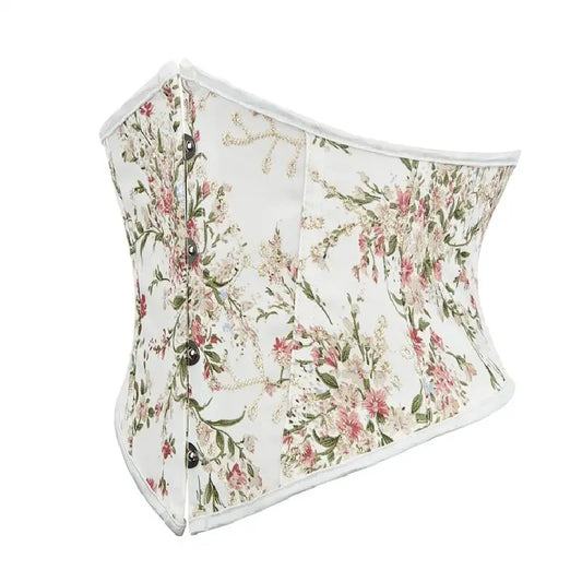 Underbust Corset Sexy Women's Underwear Waist Slimming Body Shaper Bustier Top Floral Lace-up Korsett Shapewear Corselet Belt