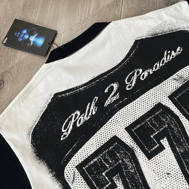 HS 777 Path 2 Paradise Tee Portrait patchwork short-sleeved T-shirts for men and women