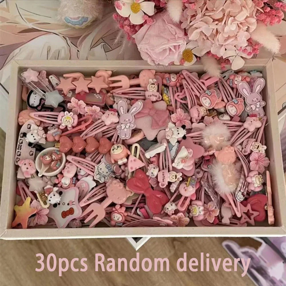10-50pcs Y2K Hair Clips pack Cute Pink hair accessories Seamless Edge Clip Women Girl Sweet Beauty Hairpin trendy hair clips