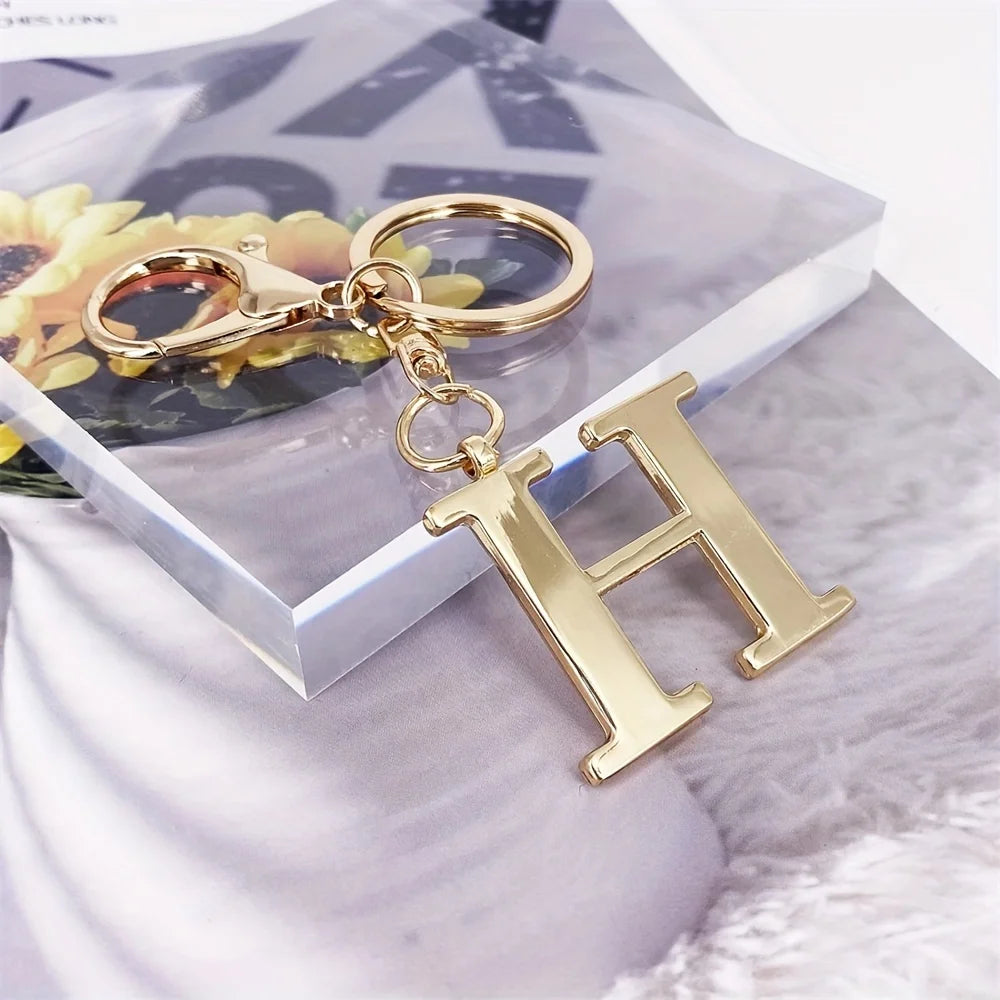 1pc English Letter Keychain Pendant Phone Pendant Key Ring Accessories Lovely Bag Charm for Girls Gift Car Pendant