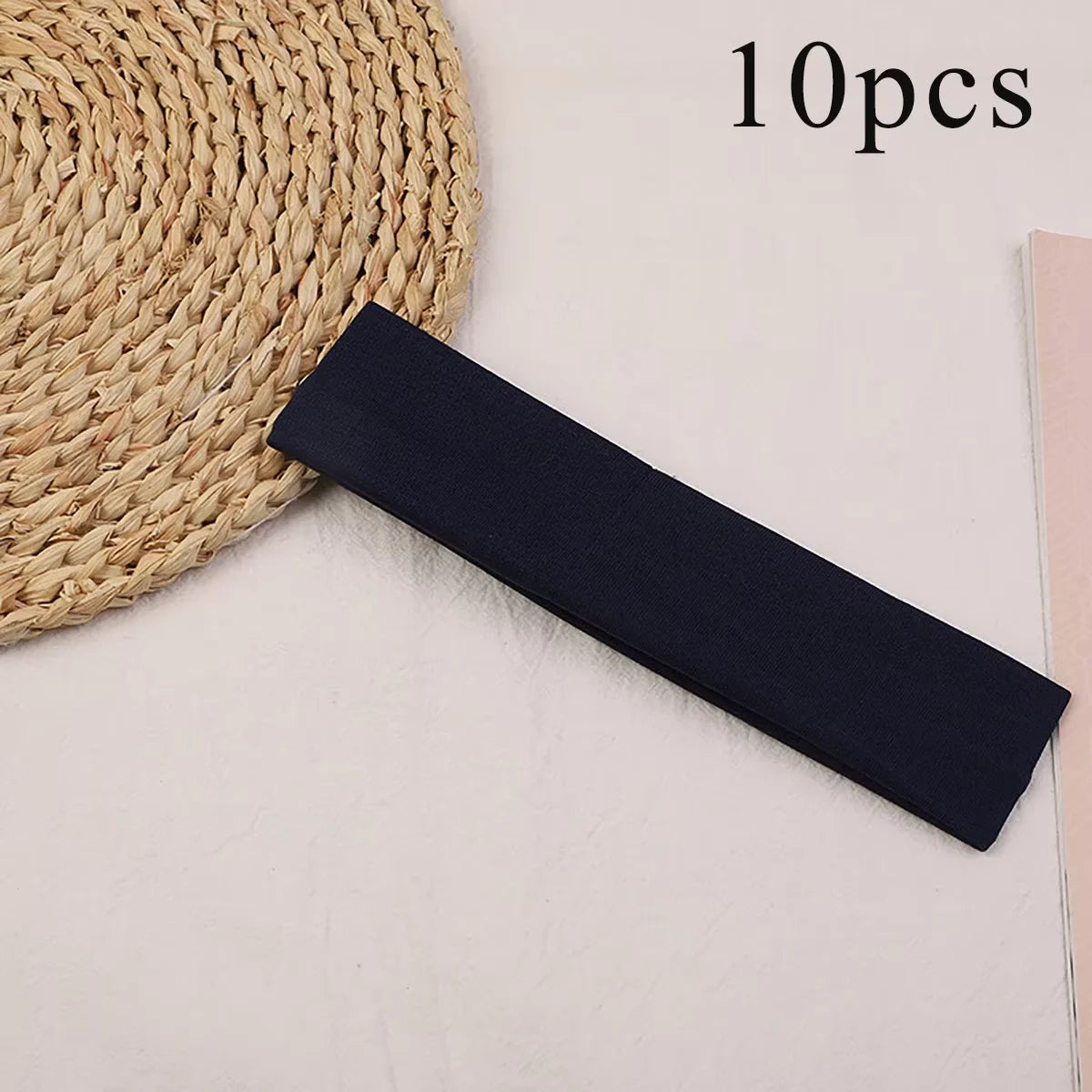 10 Pcs Elastic HairBand Fashion Headbands For Women Solid Color Sports Running Fitness Yoga Hair Bands Makeup Hair Accessories