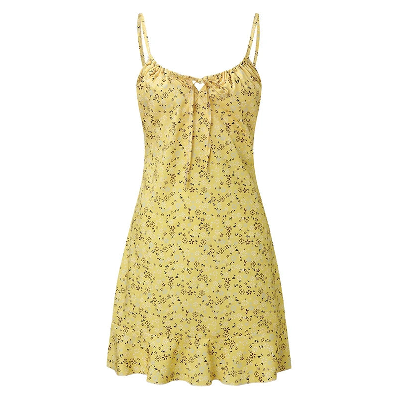 Women's Sexy Casual Home Small Floral Camisole Dress Summer Comfortable dress
