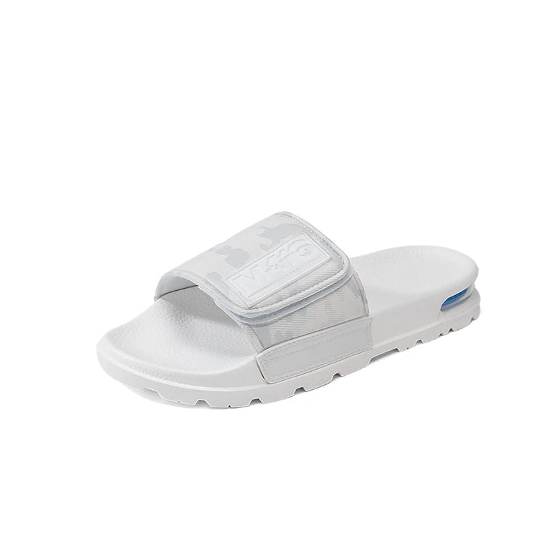 2025 Spring and Summer Trend Fashion Wear Super Soft Slippers Men's Velcro Air Cushion Personality All Casual One Word Slides