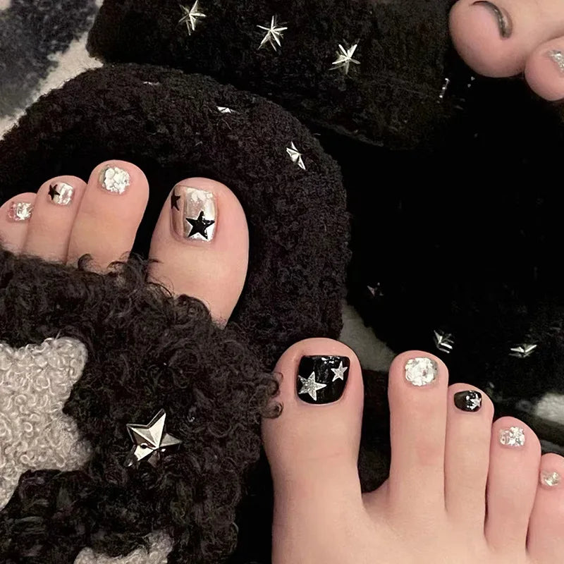 Press On Toenails 2023 Summer False Toenails For girls Cute Nail for Foot Artificial Nail tips Full Cover Nails feet False Nails