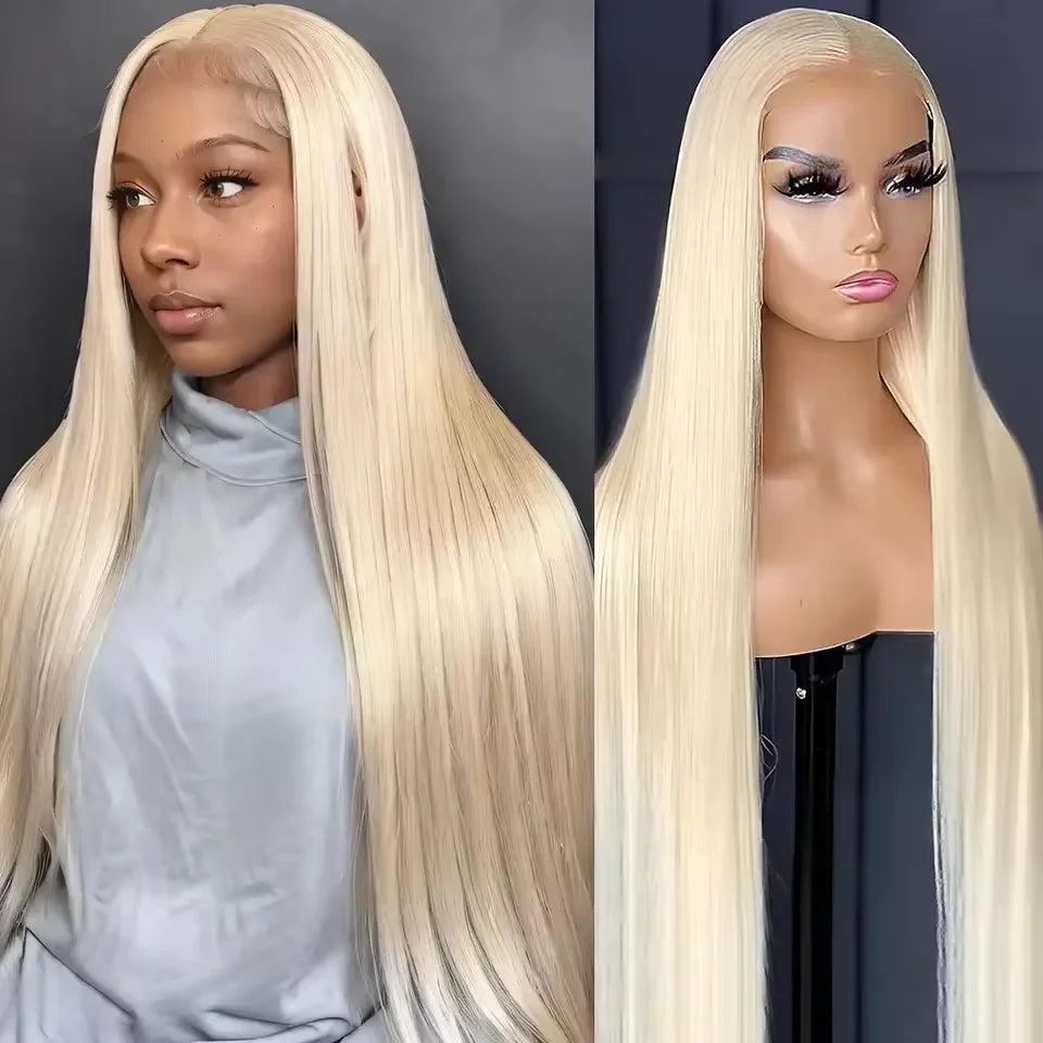 30 Inch 613 13x6 Lace Front Wig Human Hair 200 Density 613 Lace Front Wig Human Hair Straight Blonde Wig Human Hair Pre Plucked