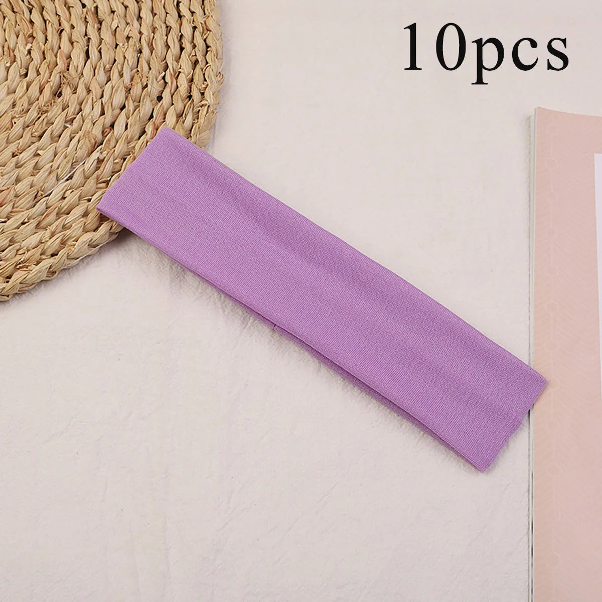 10 Pcs Elastic HairBand Fashion Headbands For Women Solid Color Sports Running Fitness Yoga Hair Bands Makeup Hair Accessories