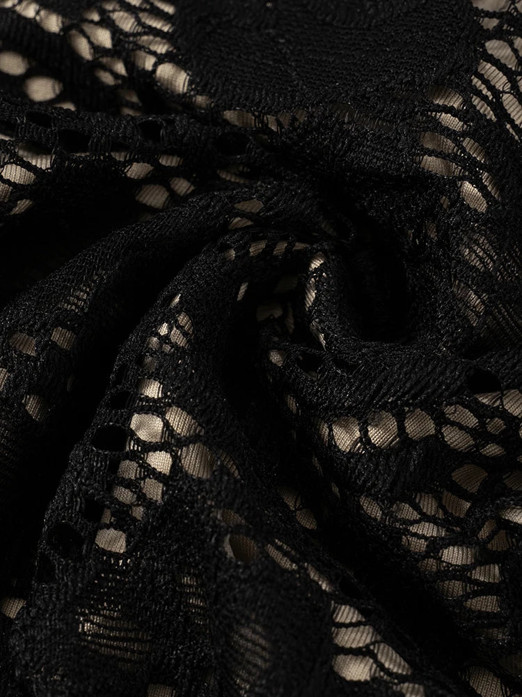 Weird Puss Mesh Patchwork 2 Piece Set Women Sexy Jacquard Backless Camisole+Stretch Skinny Peach Hip Pants Club Party Outfits