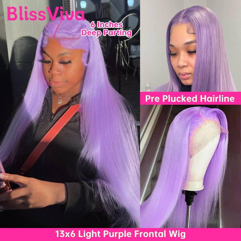220 Density Purple Lace Fronts Wigs Human Hair 13x6 Blonde 613 Lace Front Wig Human Hair Straight Grey Colored Human Hair Wigs