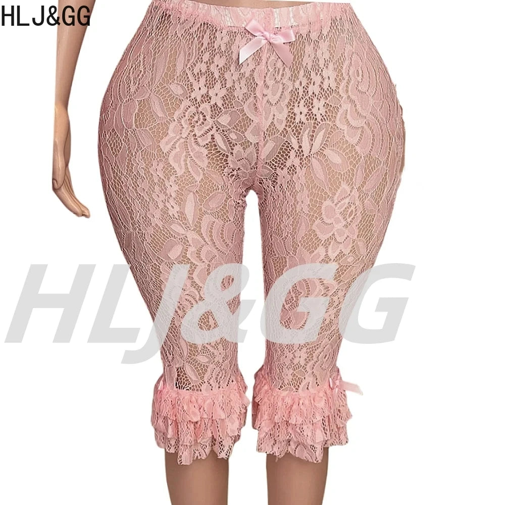 HLJ&GG Summer New Leopard Print Bow Bodycon One Piece Rompers Women Hollow Out Halter Backless Slim Jumpsuits Fashion Streetwear