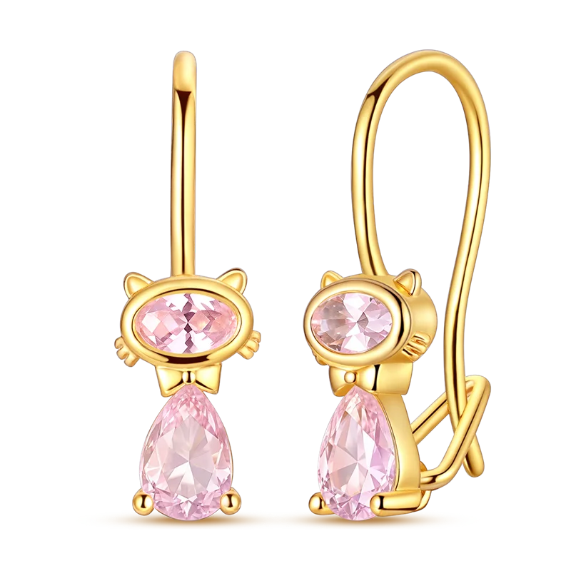 Fashion Gold ladies Hoop Earring 925 Sterling Silver Sparkling Zircon Round Ear Stud Earrings Fine Jewelry Lover Anniversary Gift