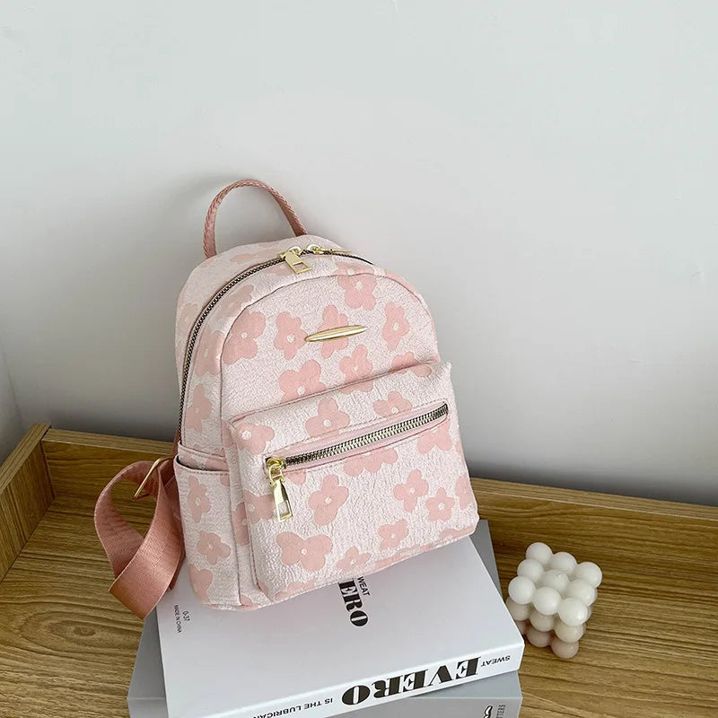 2023 Women Solid Mini Small Backpack Travel Casual Women's Shoulder Bag Female Phone Pouch Pack PU Leather Black Purse Рюкзак