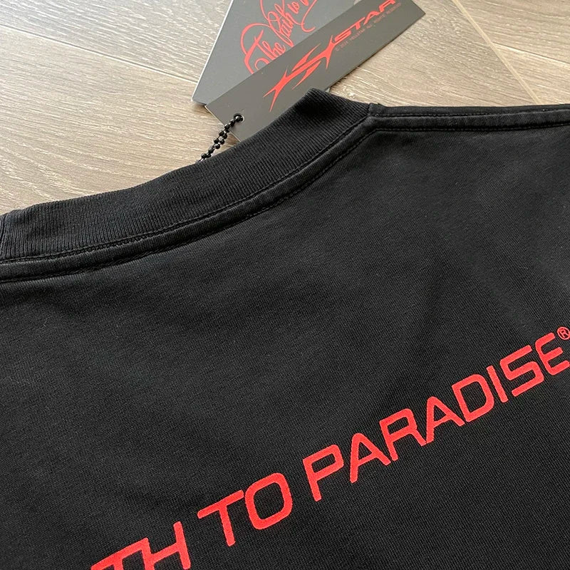 HS Path 2 Paradise Men's and women's casual short-sleeved T-shirts