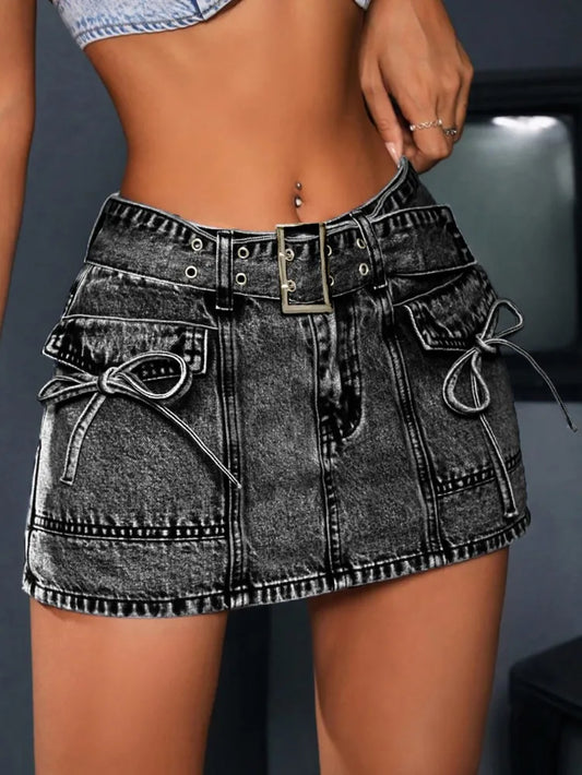 Jean Shorts High waisted Y2K Design Summer essential Street style ladies Fashion Self-cultivation Jeans