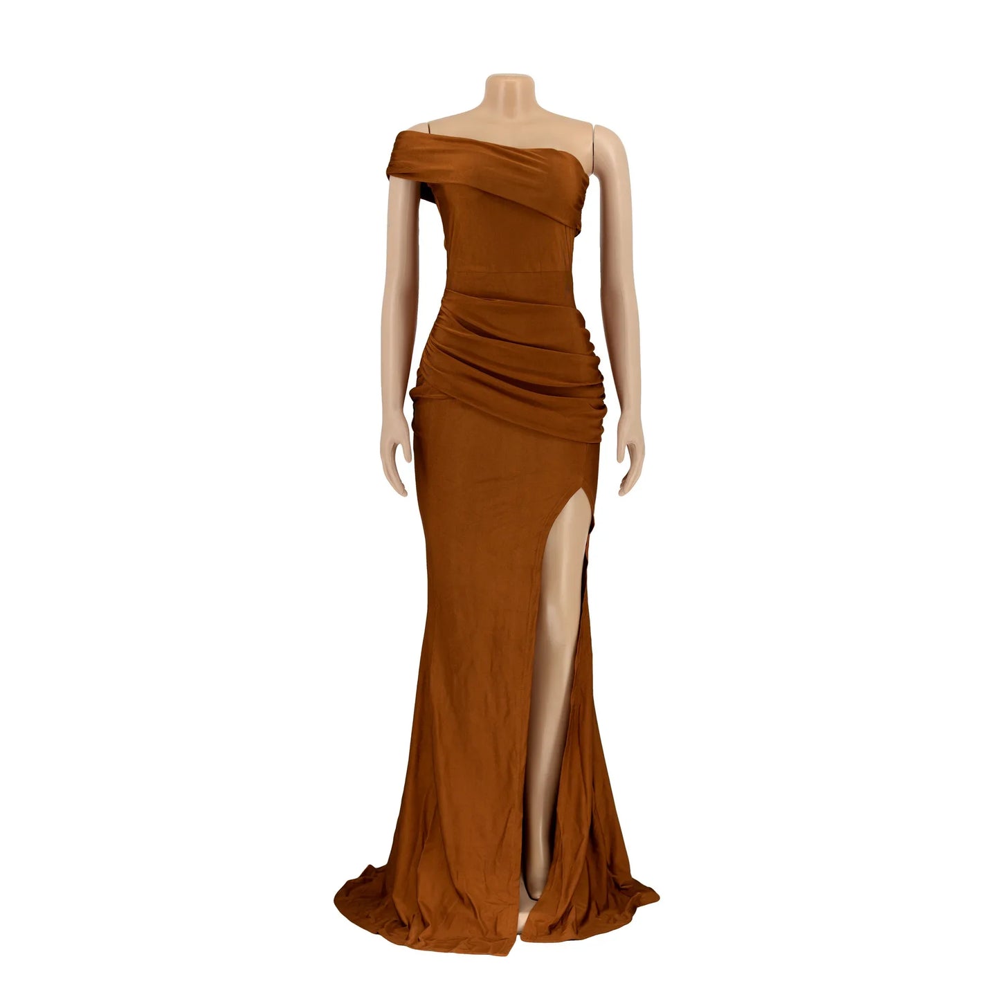 One Shoulder Dress Side Slit Dresses Women Elegant Luxury Designer Evening Party Dresses Pleated Split Long Dress Prom Vestidos