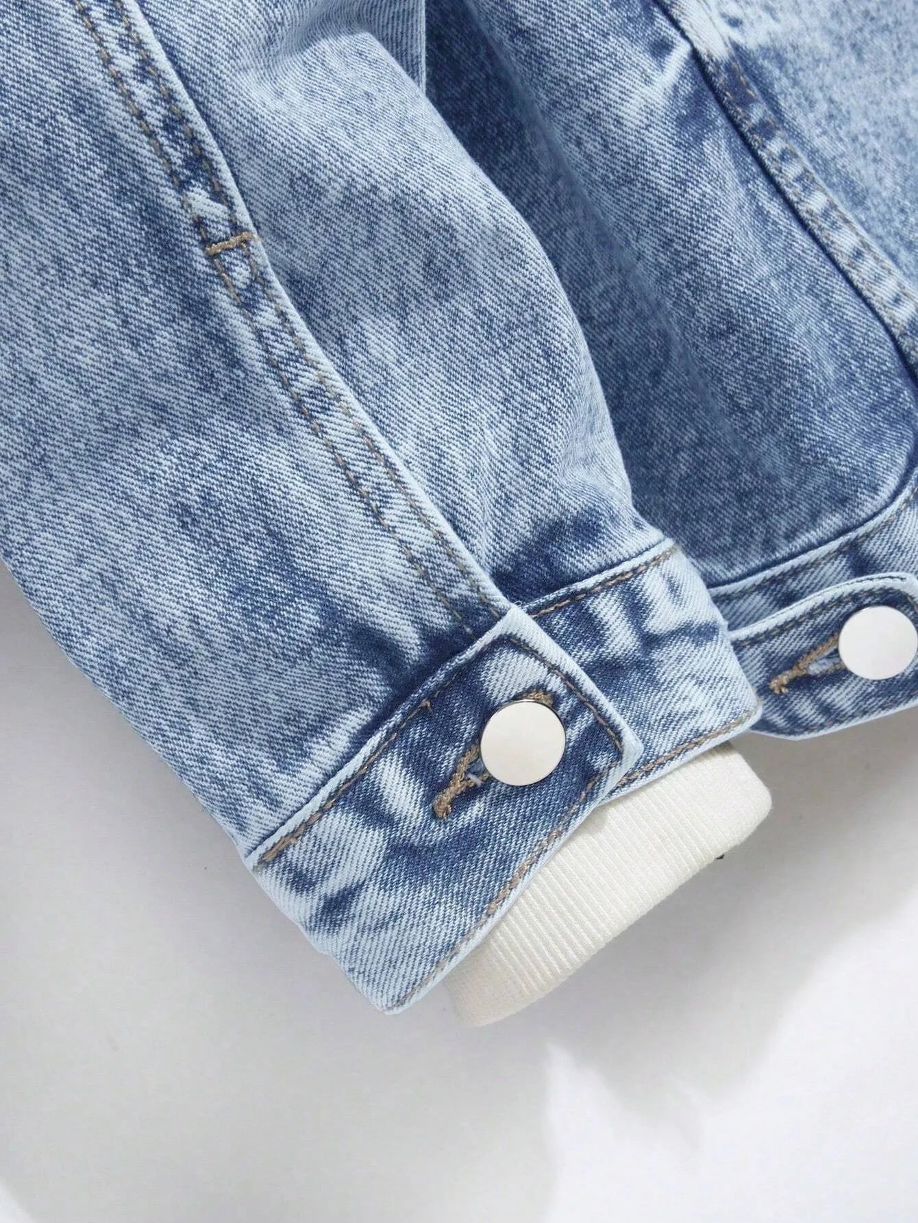 1PC Men's Four Seasons Hot Style Letter Stone Washed Light Blue Flight Jacket Daily American Street Casual Denim Jacket