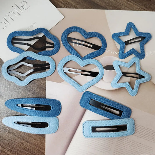 2pc Hot Fashion Heart Star BB Hairpin Hair Side Clips for Women Girls Child Gift Hair Accessories Headwear Ornament