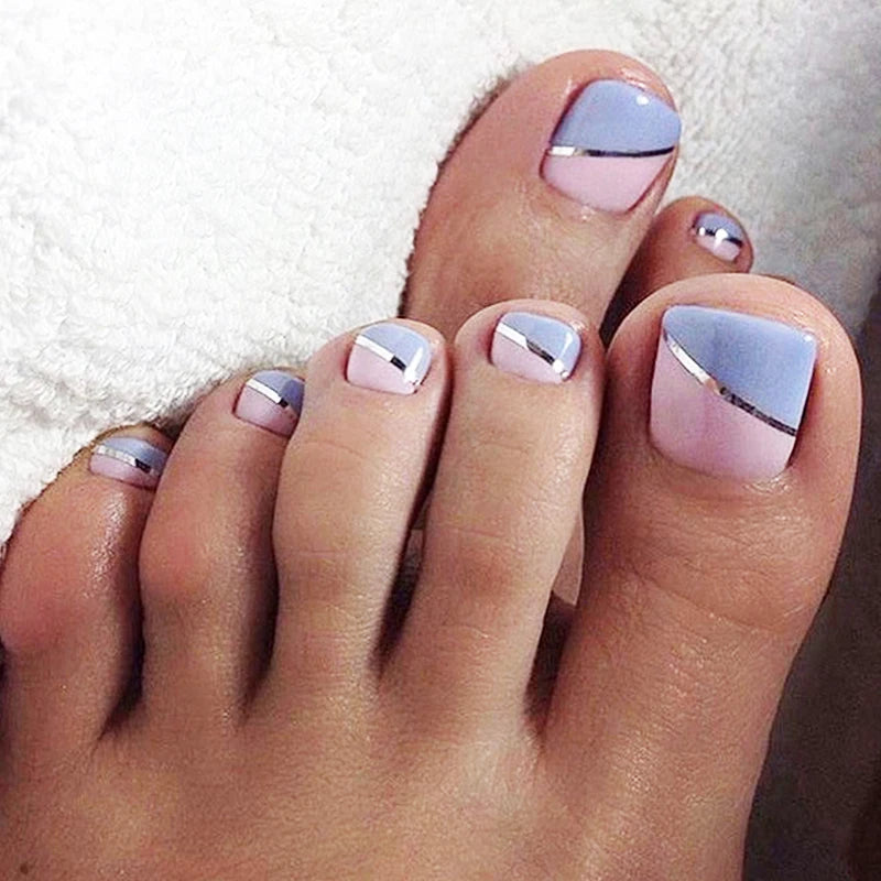 Press On Toenails 2023 Summer False Toenails For girls Cute Nail for Foot Artificial Nail tips Full Cover Nails feet False Nails
