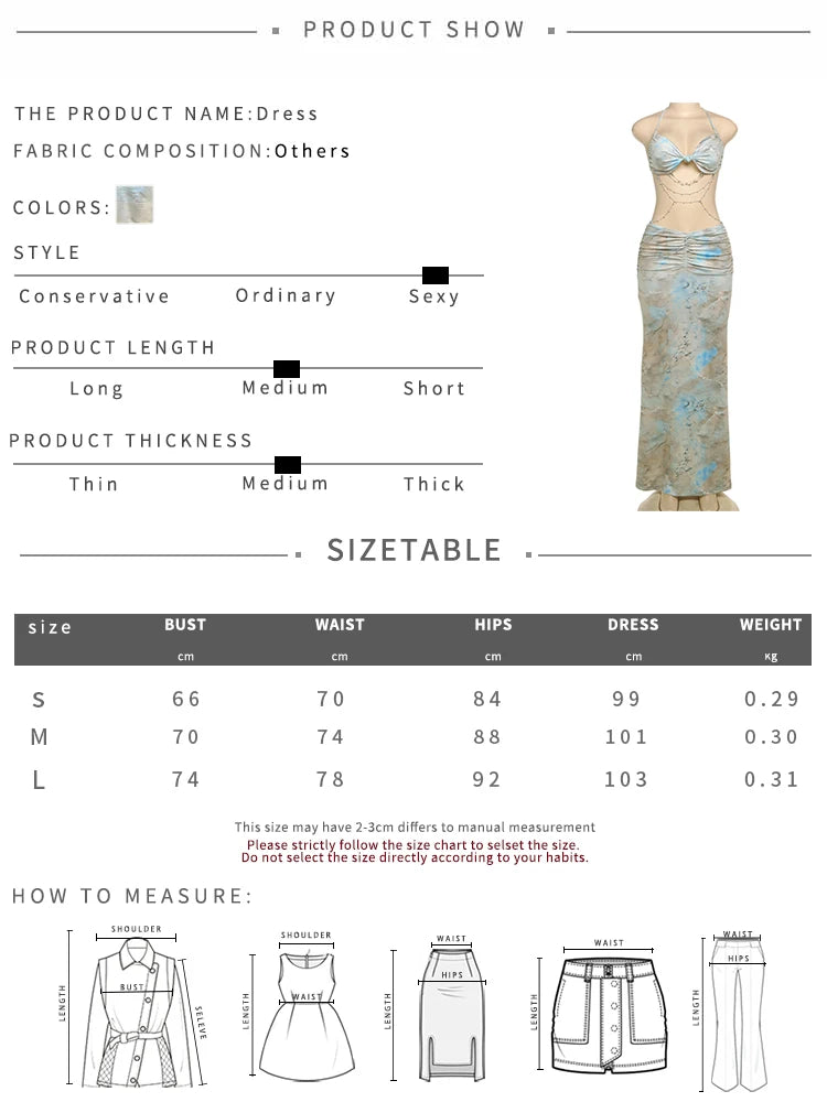 Weird Puss Rhinestone Chain Dress Women Y2K Glitter Ruched Waistless Knot Backless Birthday Midnight Party Sexy Club Vestidos