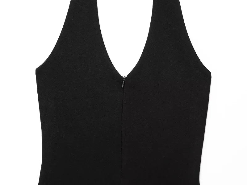 MUJER 2025 Long Jumpsuit Flared Fitness Jumpsuits for ladies Black Summer Jumpsuit Sexy Sleeveless Backless Overalls