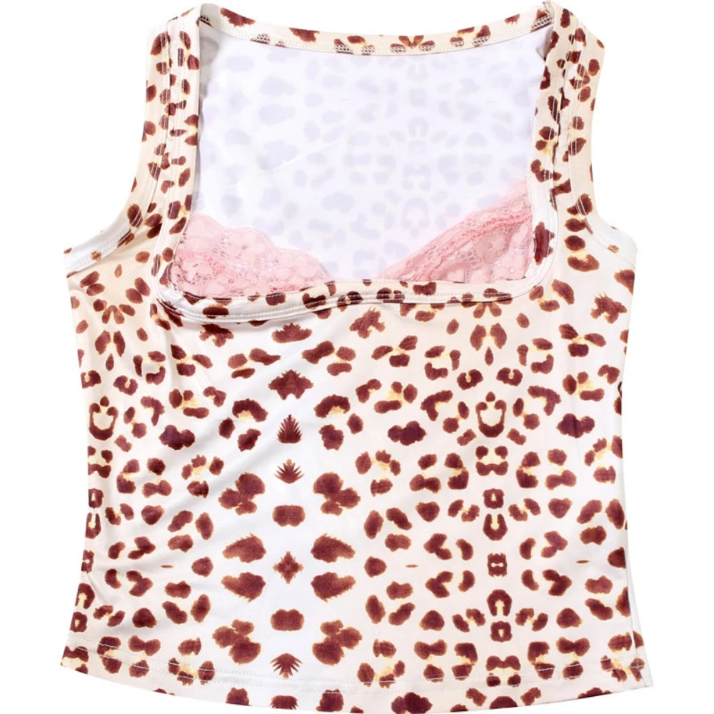 HLJ&GG Summer New Leopard Print Bow Bodycon One Piece Rompers Women Hollow Out Halter Backless Slim Jumpsuits Fashion Streetwear