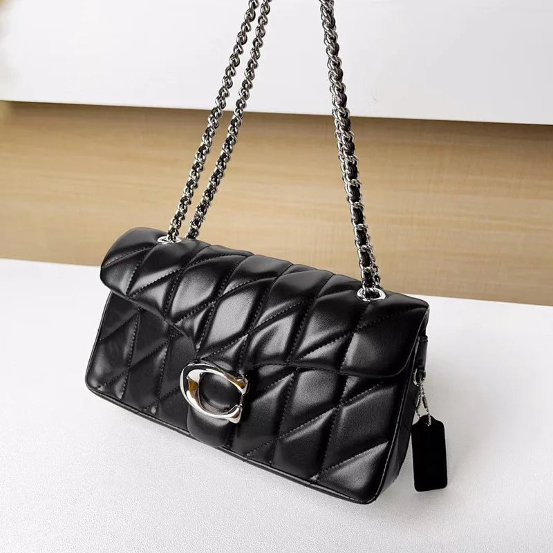 2025 New Arrival Chain Crossbody Bag, Quilted Sheepskin Shoulder Bag, Fashion Tote and Underarm Bag for Women