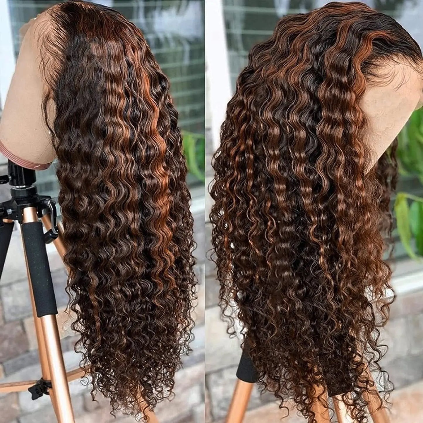 Varlea 200% Density 1B/30 Deep Wave Frontal Wig 13x6 Hd Lace Curly Wigs Water Wave Human Hair Wig 13x4 Highlight Wig Human Hair